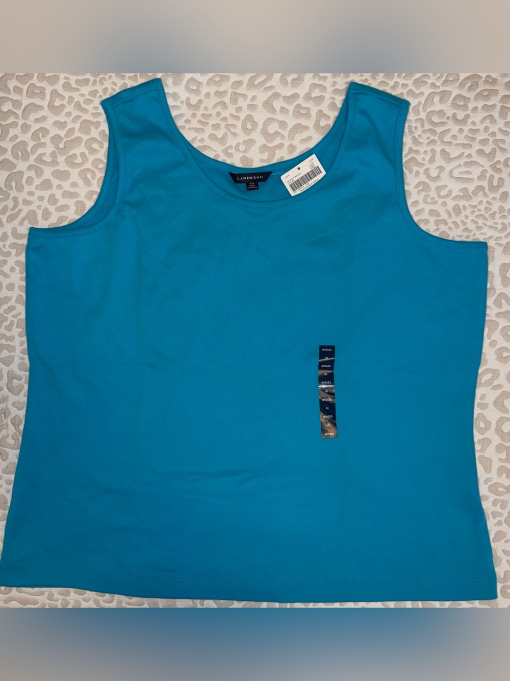 Lands' End Teal Blue Sleeveless Summer Tank Top. Size 18-20. NWT